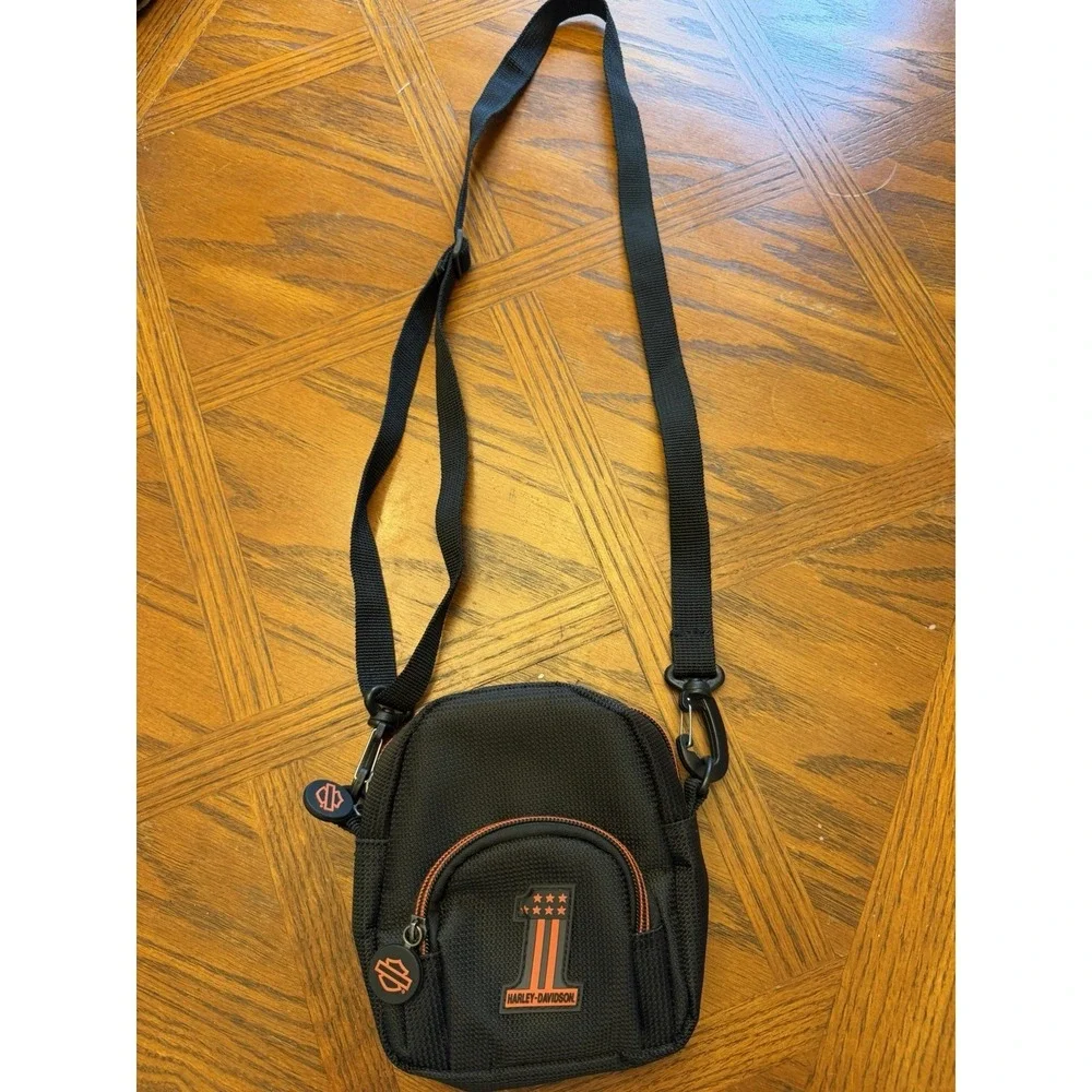 Harley Davidson  Women's Black Cross Body Bag Purse Adjustable